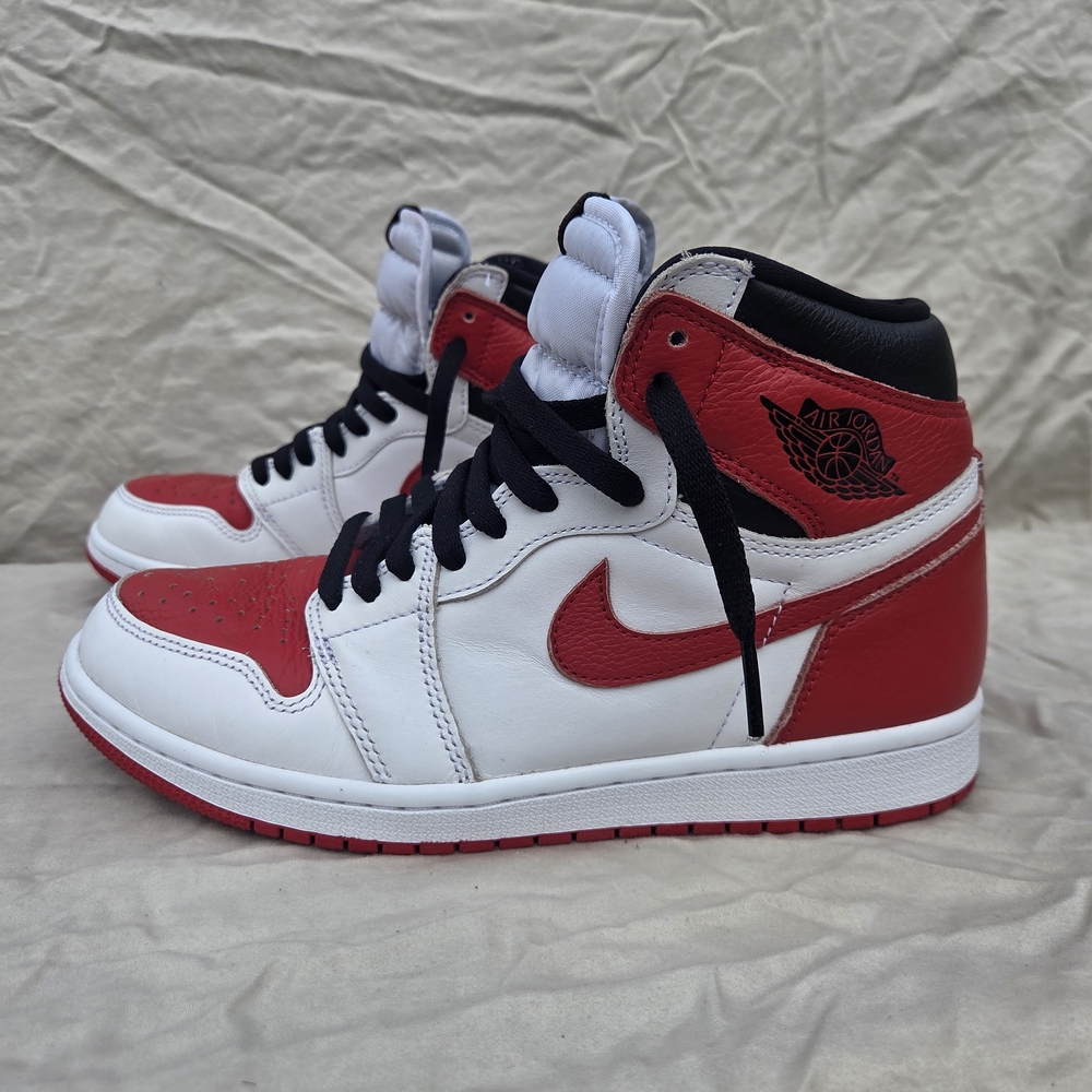 Jordan 1's Nike Air Jordan High Top Sneakers - Red and White
